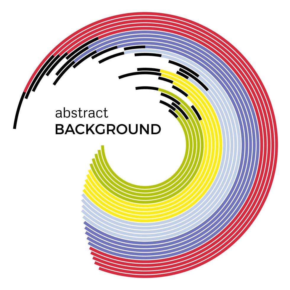 illustration vectorielle abstraite représentant des cercles colorés sur fond blanc. arrière-plan infographique avec place pour votre texte. vecteur