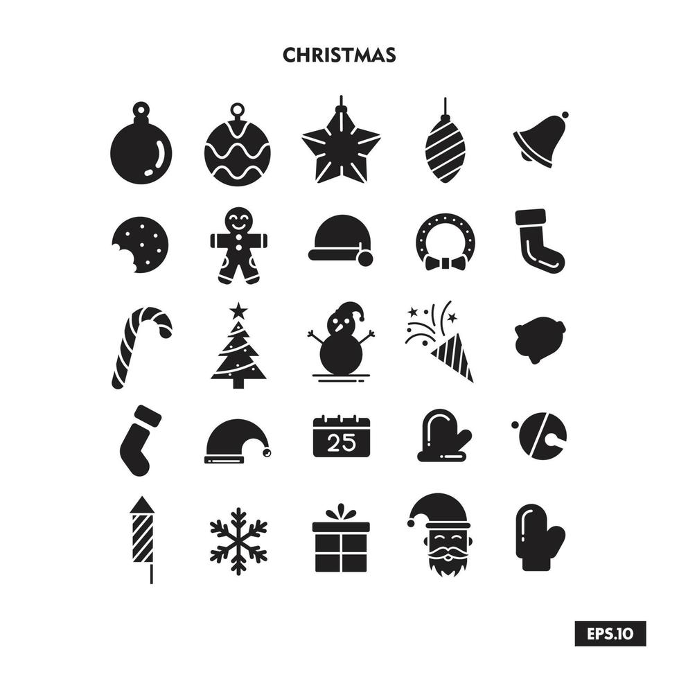 icône de jeu de Noël. vecteur de symbole de silhouette de noël