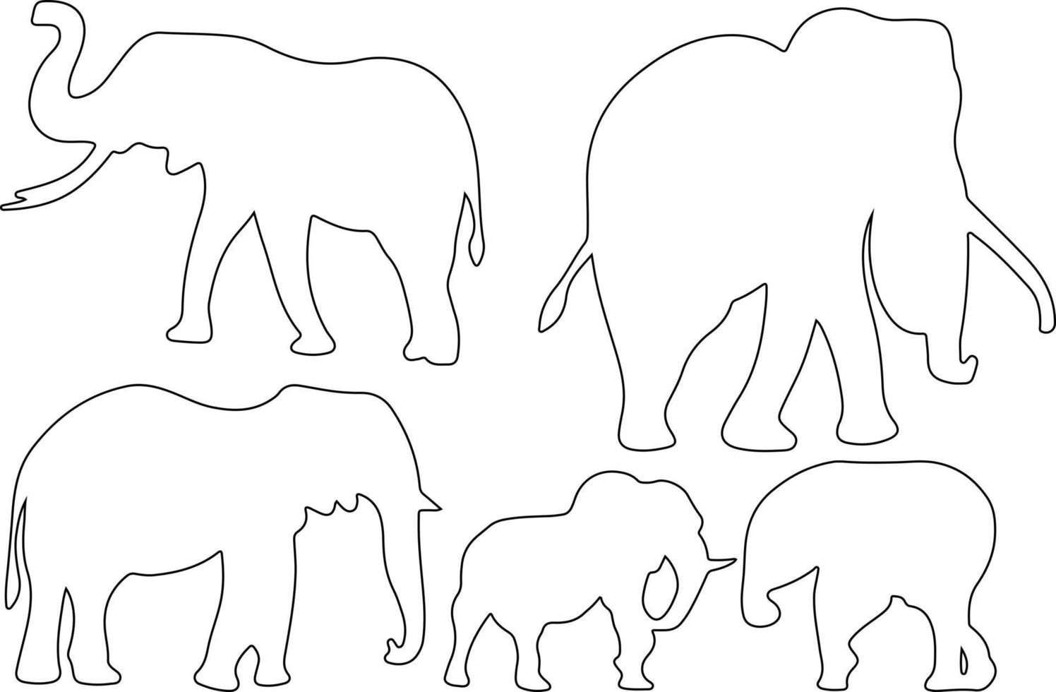 vecteur d'art en ligne d'éléphant pour les sites Web, illustrations liées aux graphiques