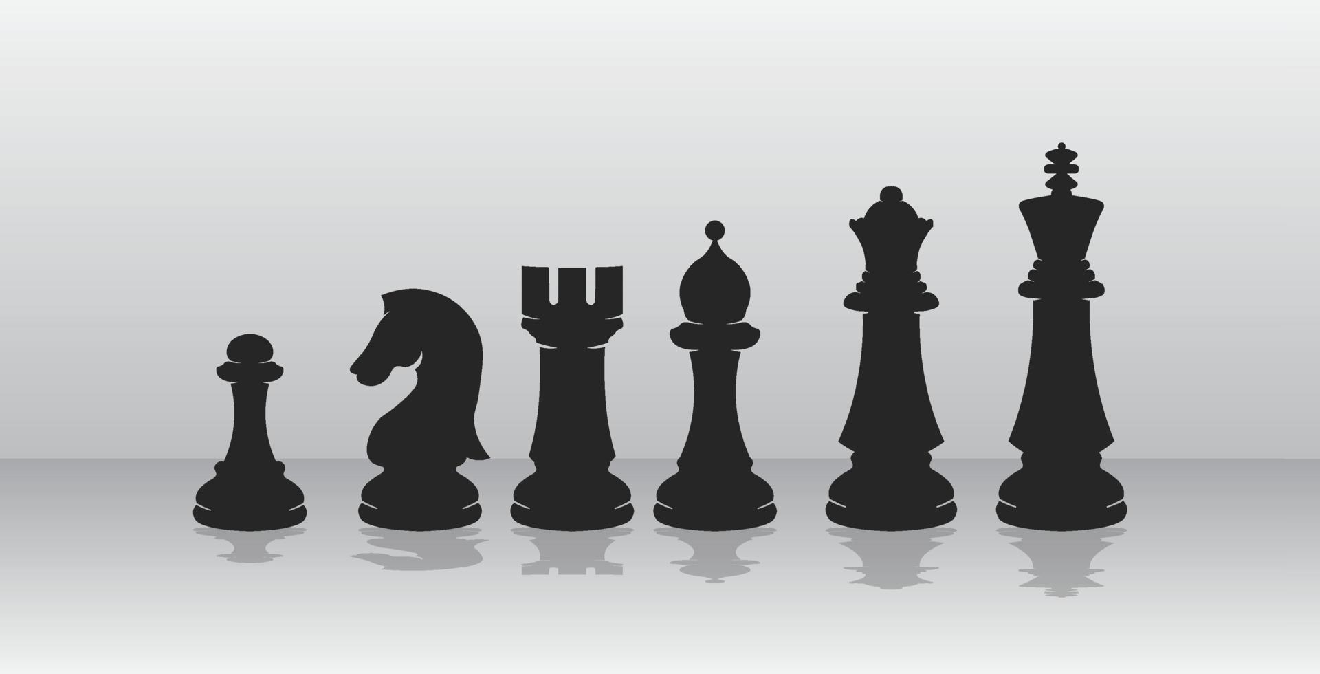 jeu d'échecs silhouette illustration vecteur