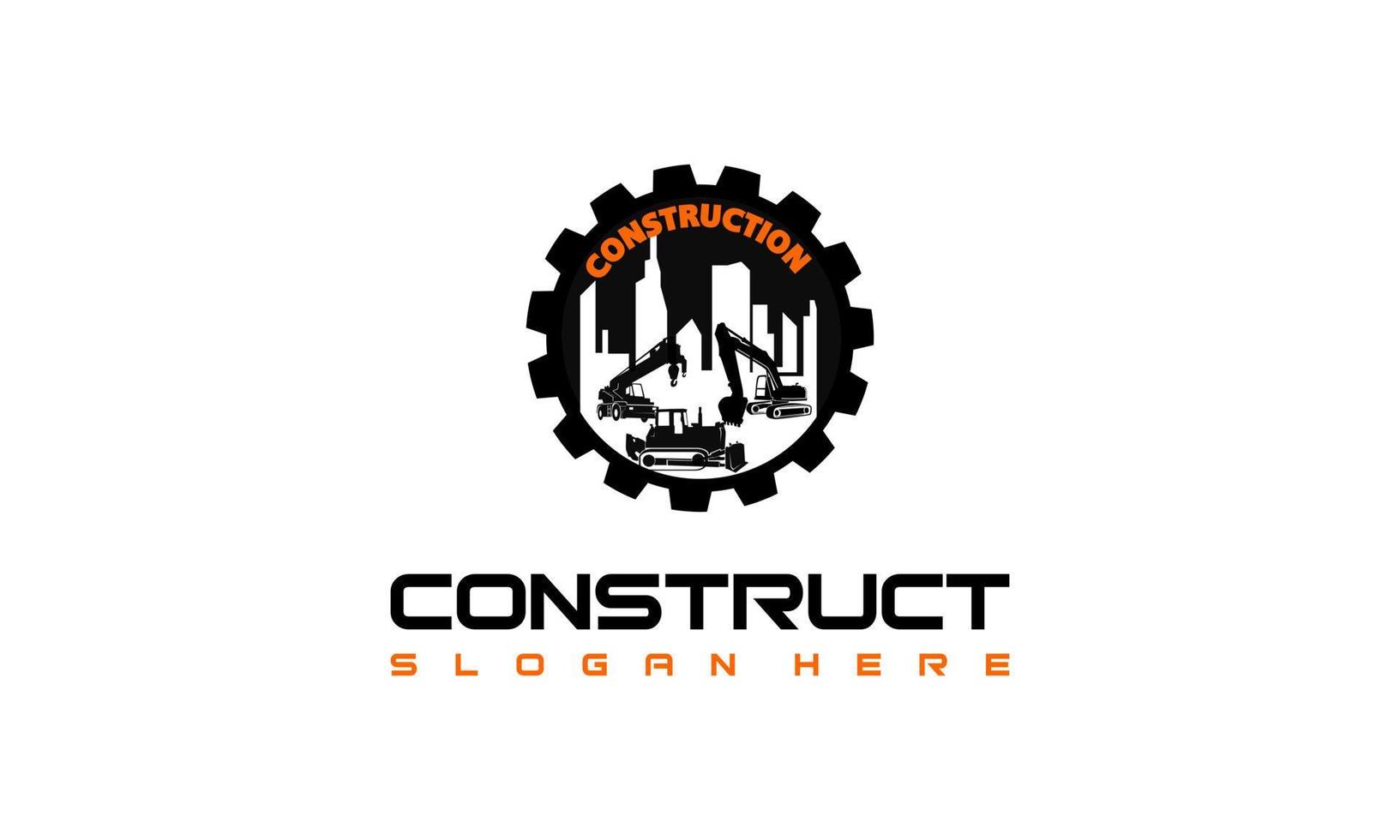 vecteur de conceptions de logo de véhicule de construction,