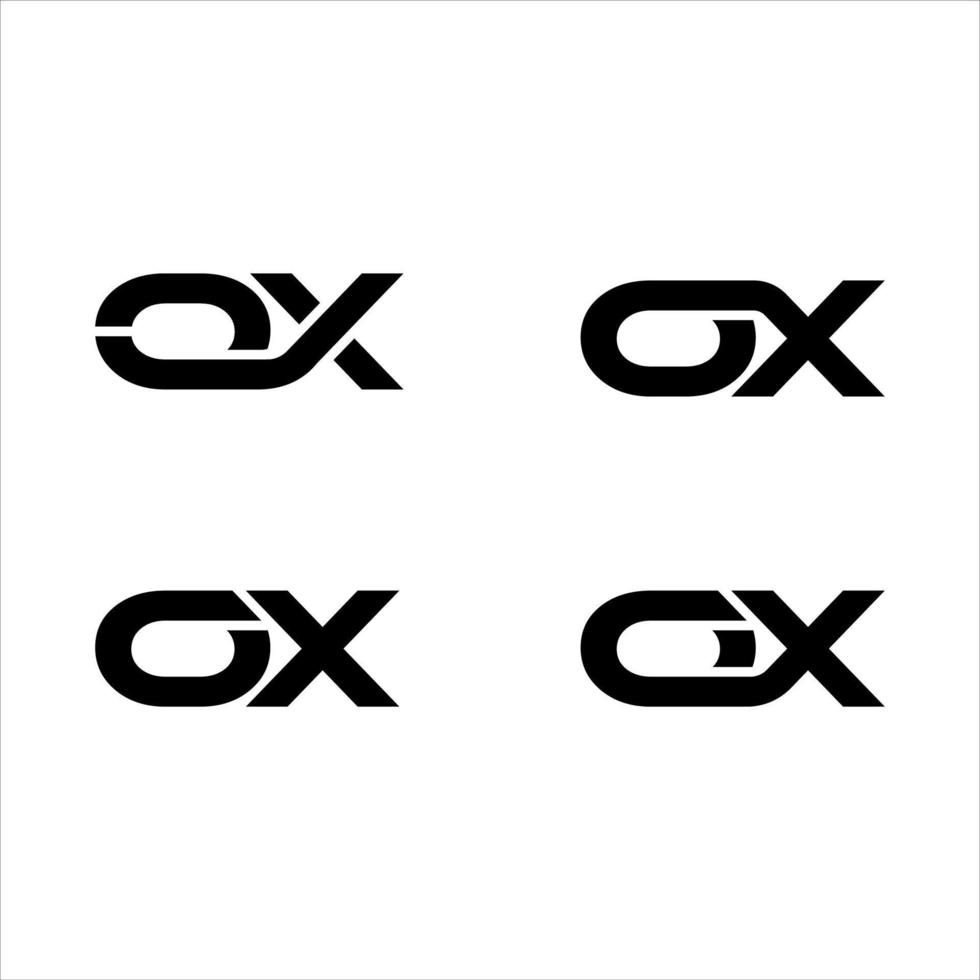 logo de lettre lié à la société ox, logo de typographie moderne connecté, logo de texte de lettres modernes ox, icône de logo joint o et x avec modèle vectoriel de carte de visite