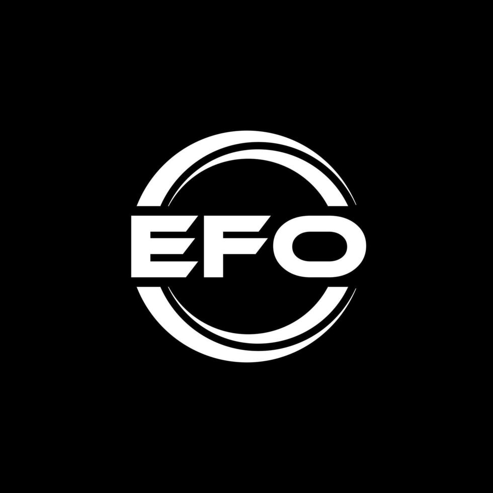 création de logo de lettre efo en illustration. logo vectoriel, dessins de calligraphie pour logo, affiche, invitation, etc. vecteur