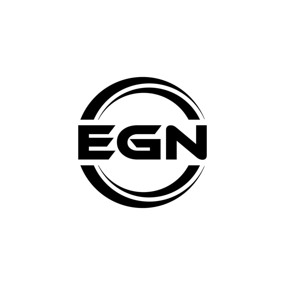 création de logo de lettre egn dans l'illustration. logo vectoriel, dessins de calligraphie pour logo, affiche, invitation, etc. vecteur