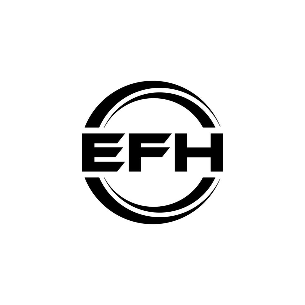 création de logo de lettre efh en illustration. logo vectoriel, dessins de calligraphie pour logo, affiche, invitation, etc. vecteur