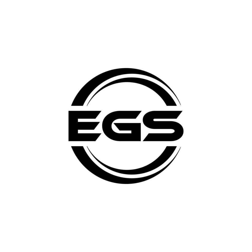 création de logo de lettre egs dans l'illustration. logo vectoriel, dessins de calligraphie pour logo, affiche, invitation, etc. vecteur