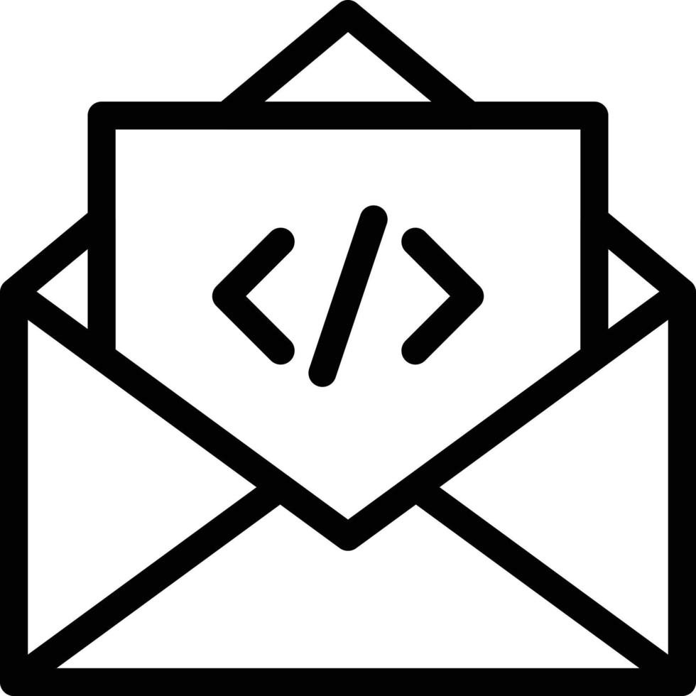 illustration vectorielle d'e-mail de codage sur fond. symboles de qualité premium. icônes vectorielles pour le concept et la conception graphique. vecteur