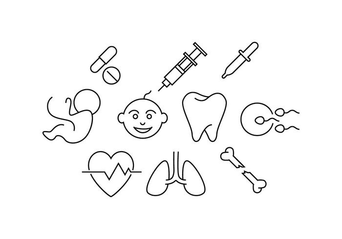 Vecteur d'icône de ligne médicale gratuite