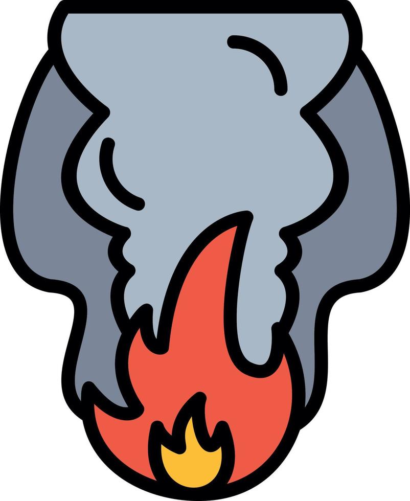 conception d'icône vecteur pollution incendie