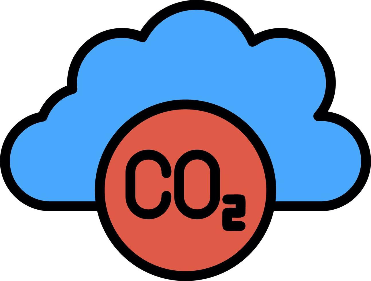 conception d'icône de vecteur de dioxyde de carbone