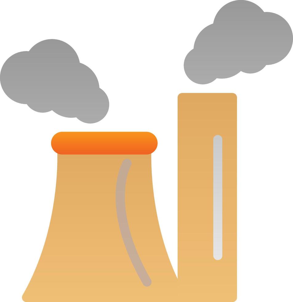 conception d'icône de vecteur de pollution de cheminée