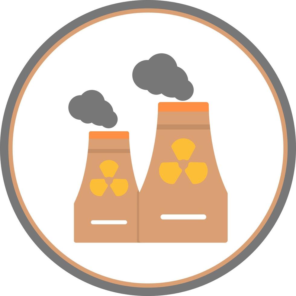 conception d'icône de vecteur de pollution nucléaire