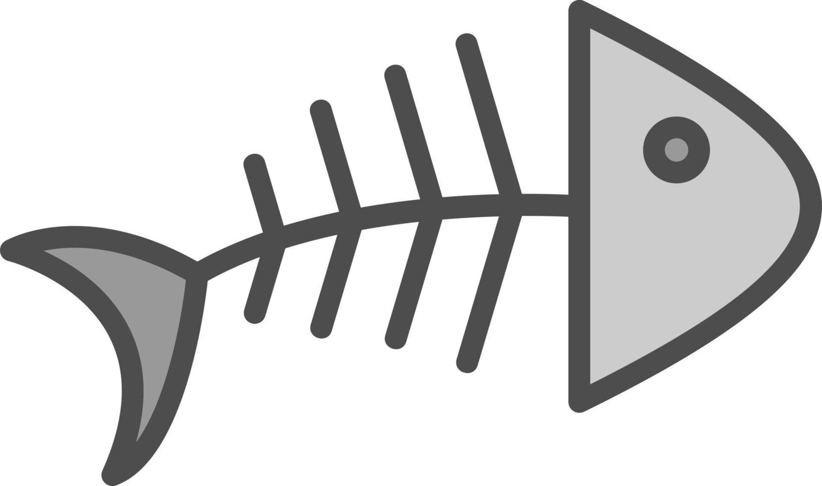 conception d'icône vectorielle d'os de poisson vecteur