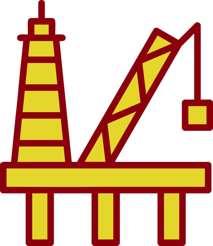 conception d'icône de vecteur de plate-forme pétrolière