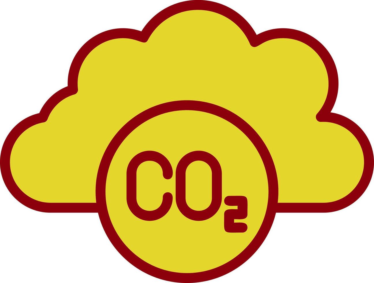 conception d'icône de vecteur de dioxyde de carbone