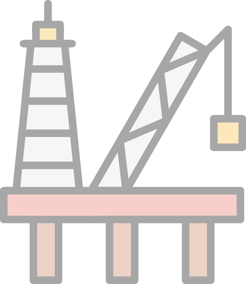 conception d'icône de vecteur de plate-forme pétrolière