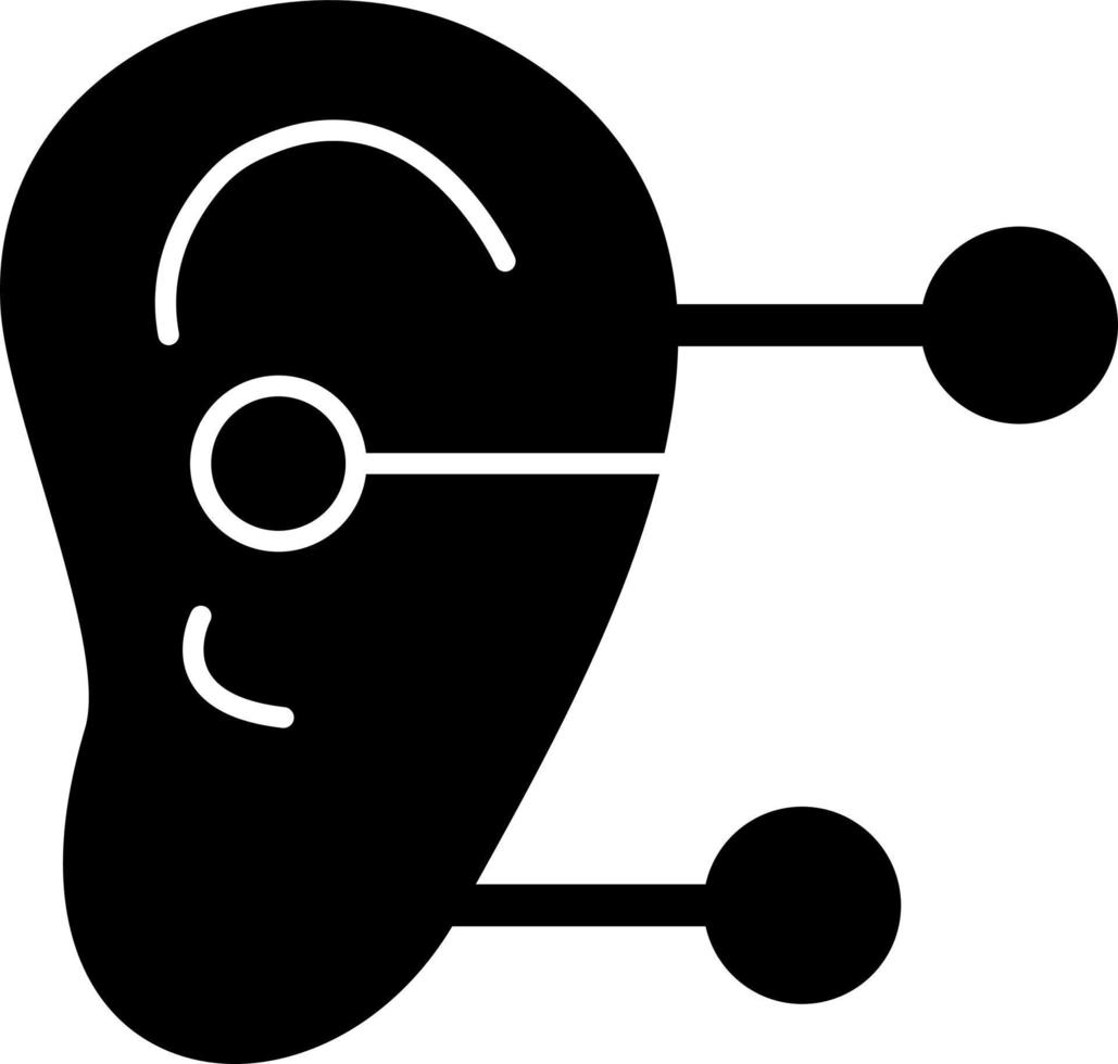 conception d'icône de vecteur de thérapie de l'oreille