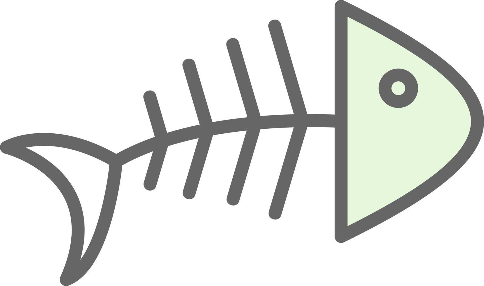 conception d'icône vectorielle d'os de poisson vecteur