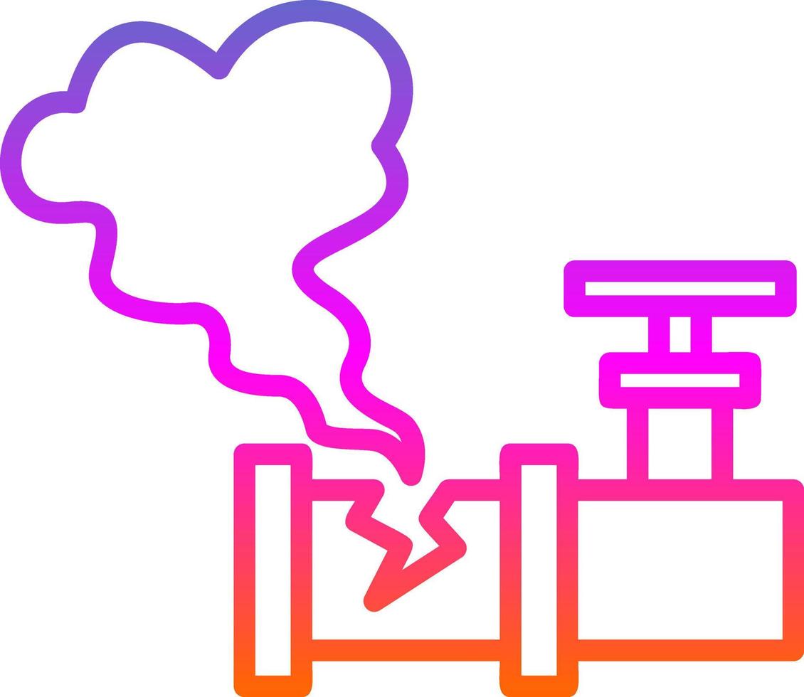 conception d'icône de vecteur de fuite de tuyau de gaz