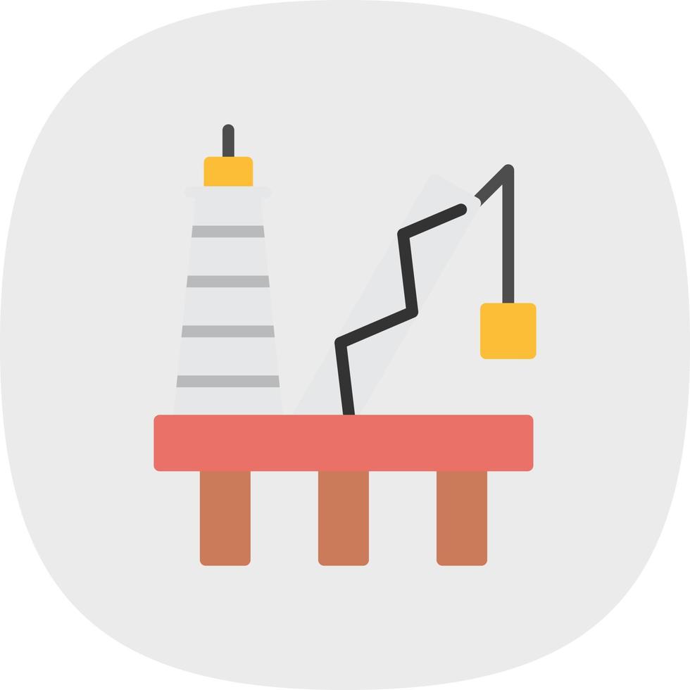 conception d'icône de vecteur de plate-forme pétrolière