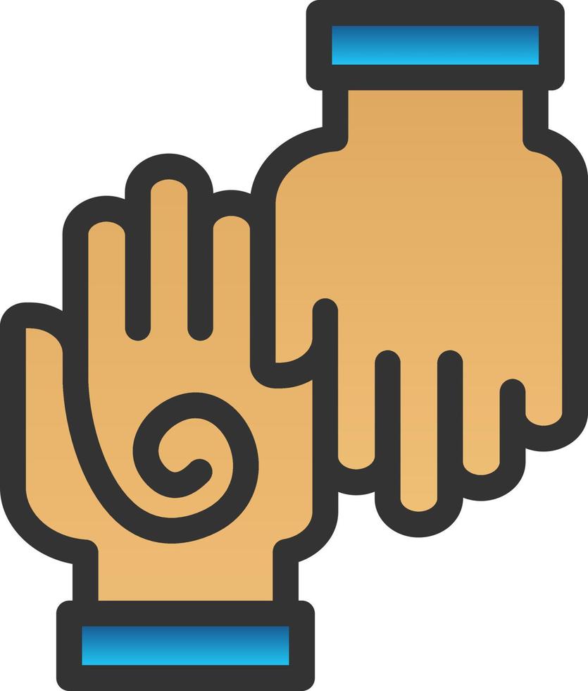 conception d'icône de vecteur de massage des mains