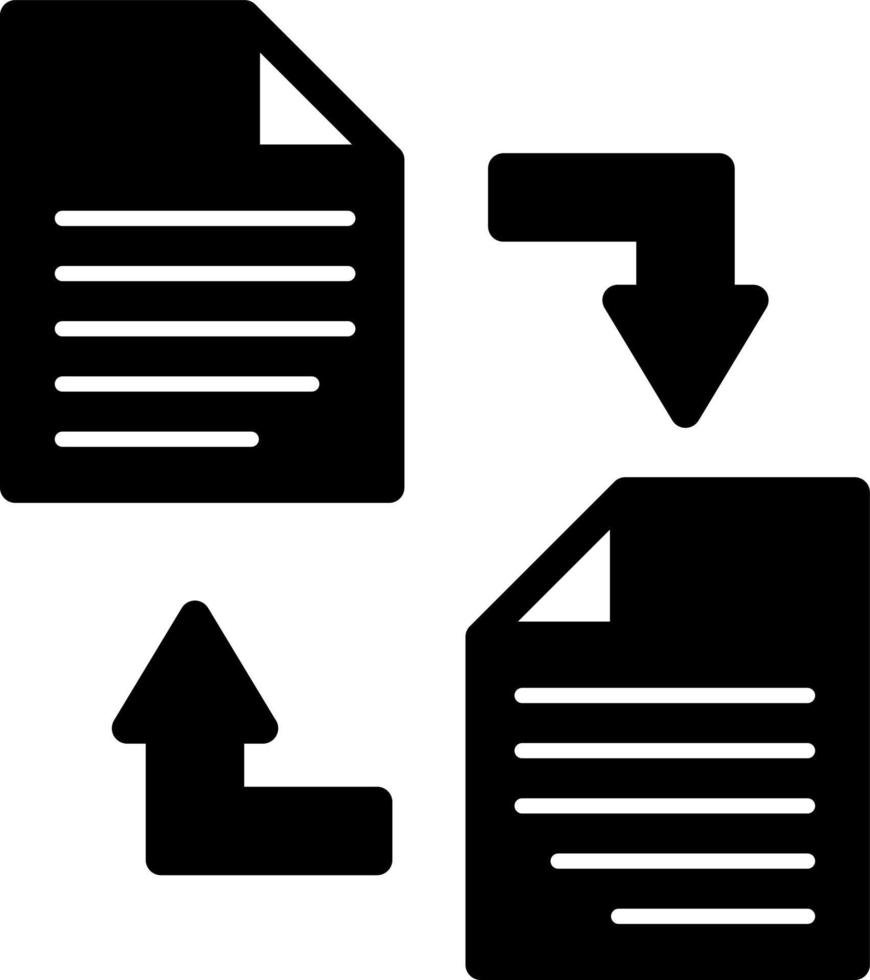 conception d'icône de vecteur d'échange de documents