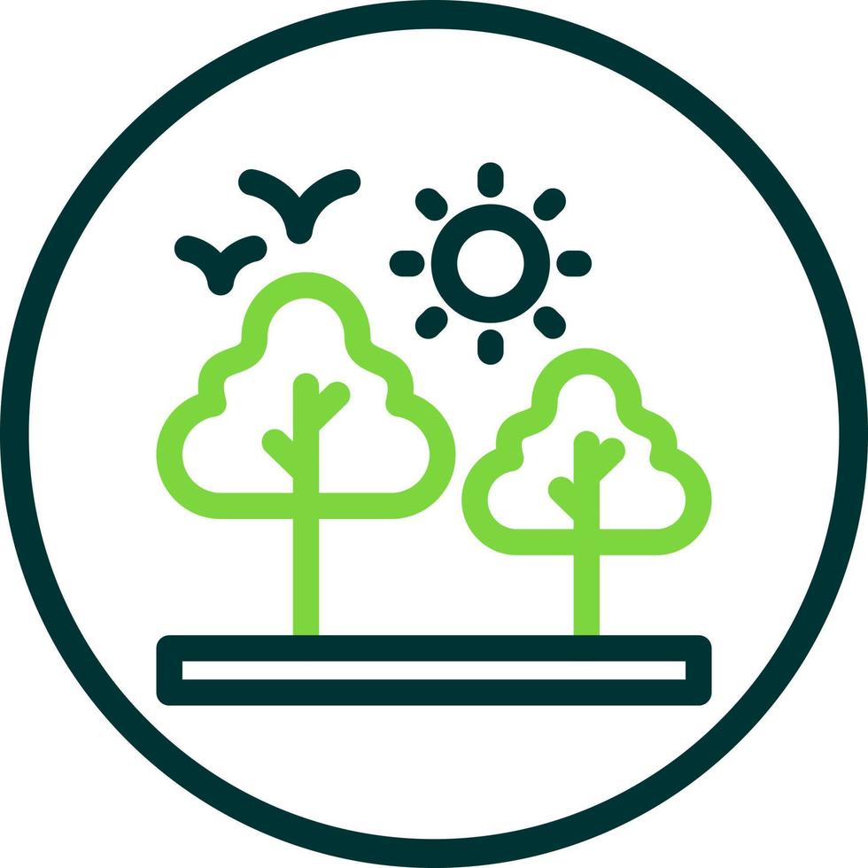 icône plate forêt vecteur