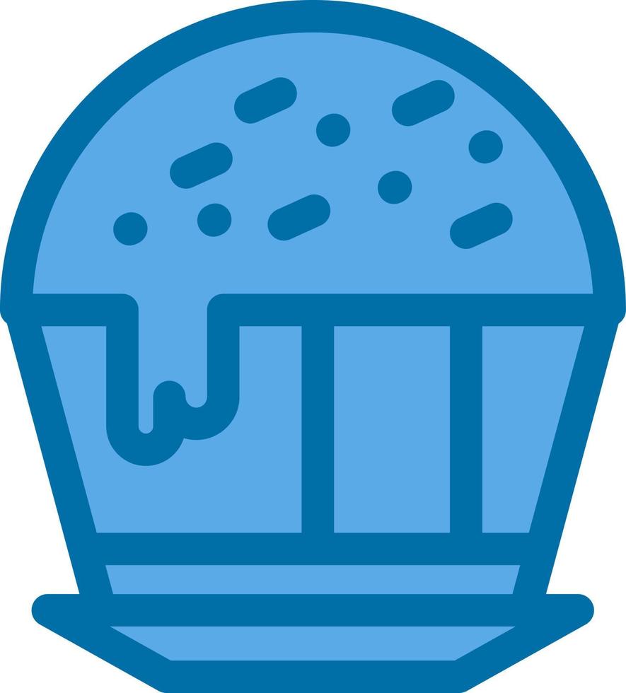 conception d'icône de vecteur de cupcake au chocolat
