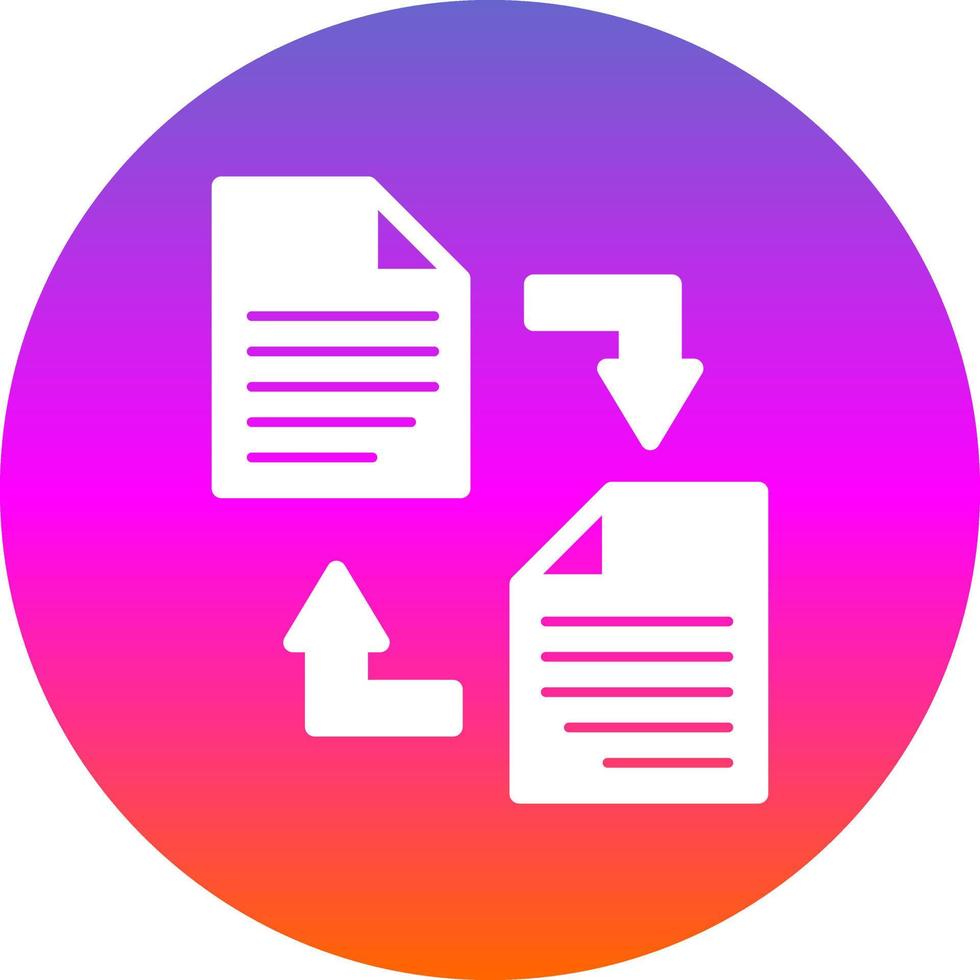 conception d'icône de vecteur d'échange de documents