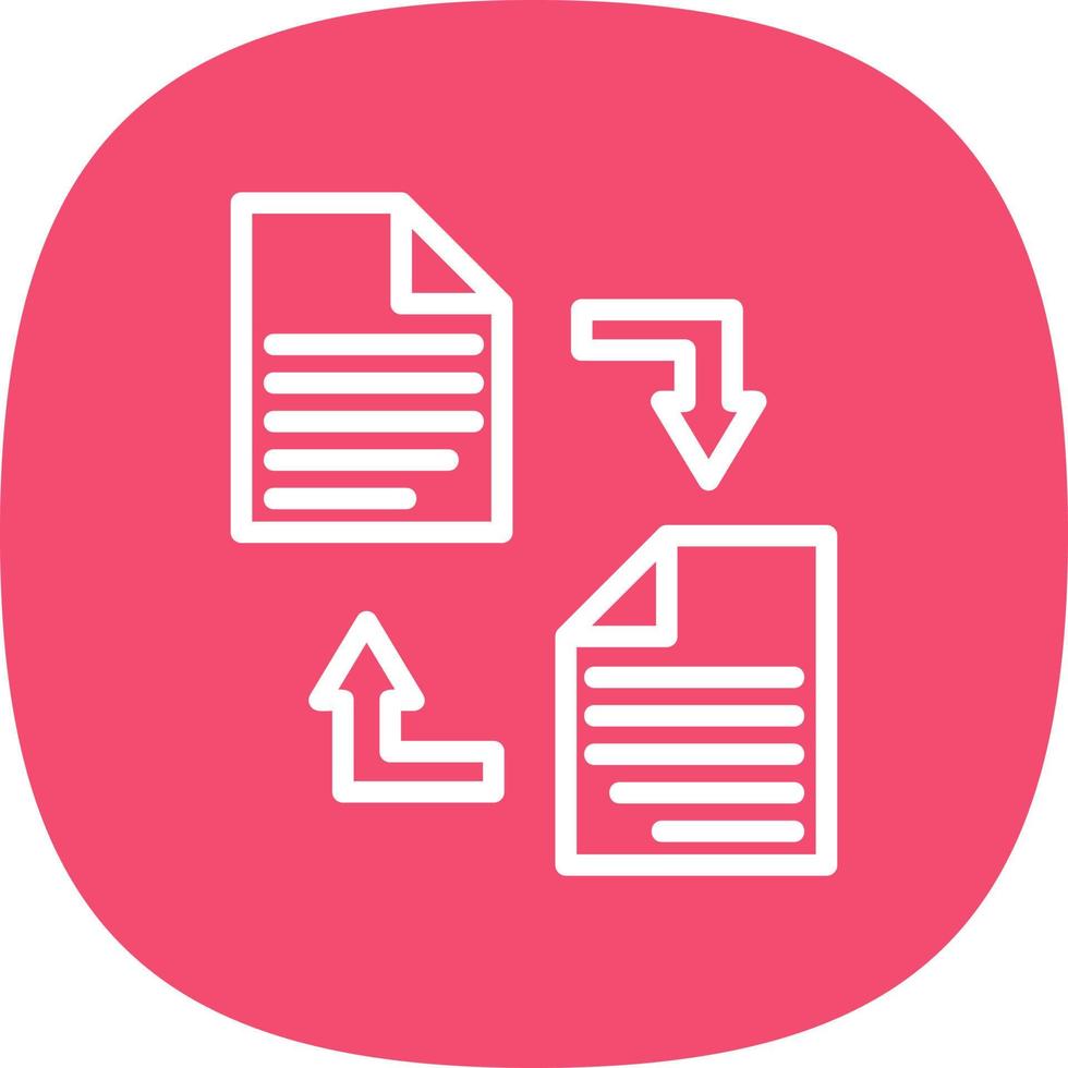 conception d'icône de vecteur d'échange de documents