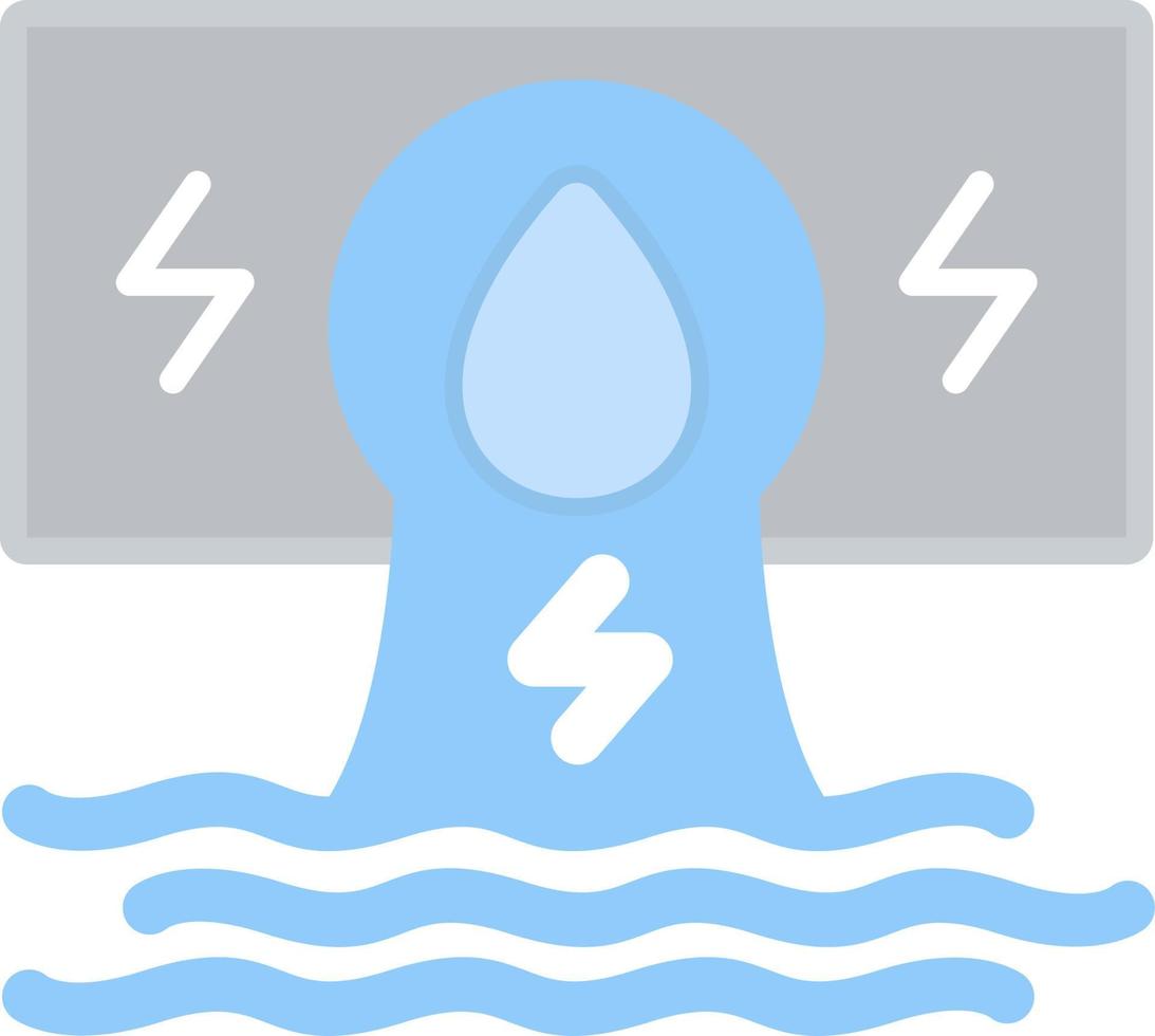 icône plate hydroélectricité vecteur