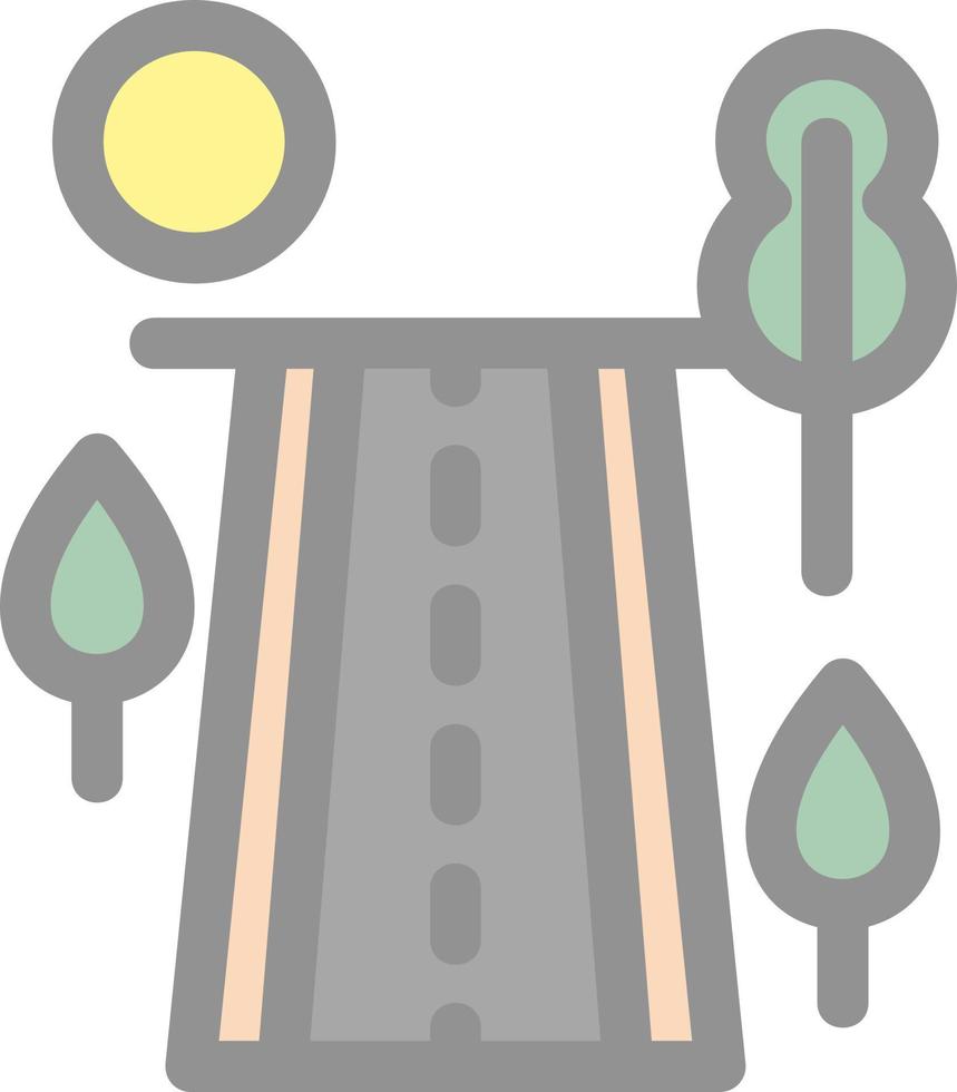 icône de glyphe de paysage routier vecteur
