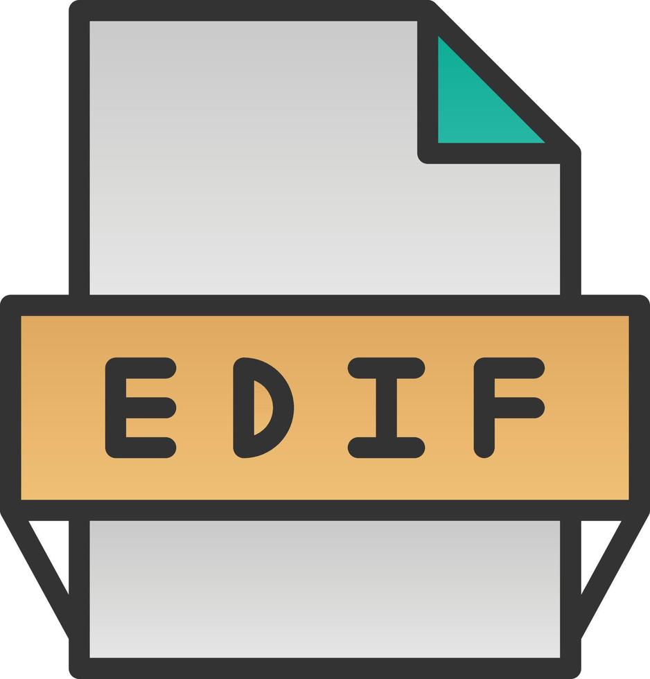 icône de format de fichier edif vecteur