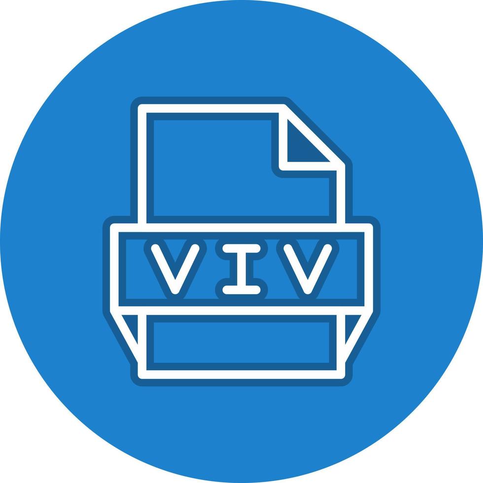 icône de format de fichier viv vecteur