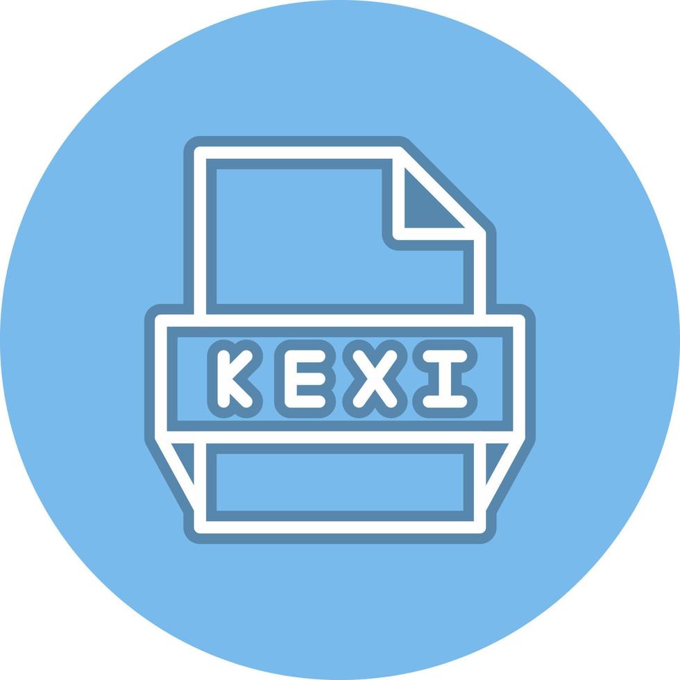 icône de format de fichier kexi vecteur
