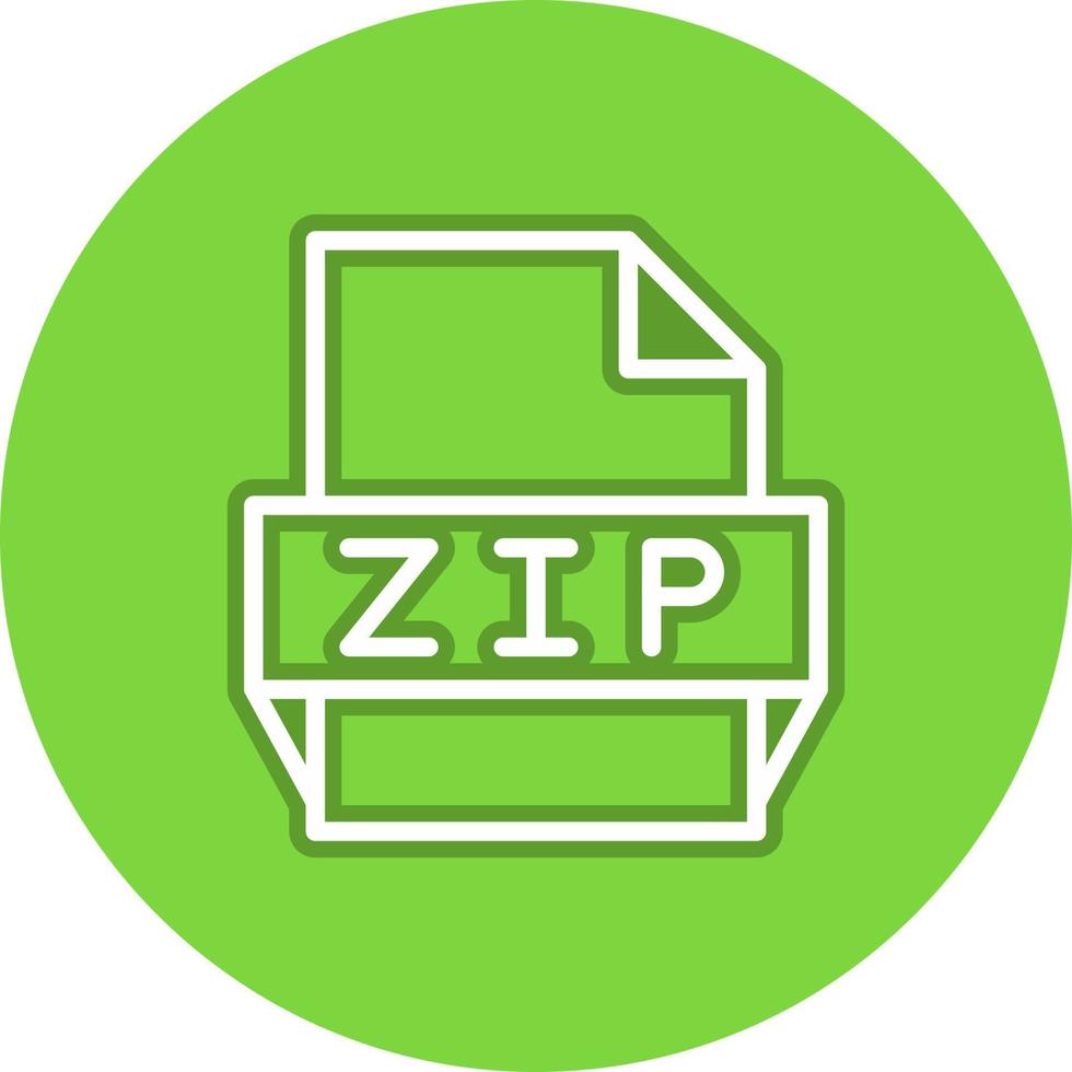 icône de format de fichier zip vecteur