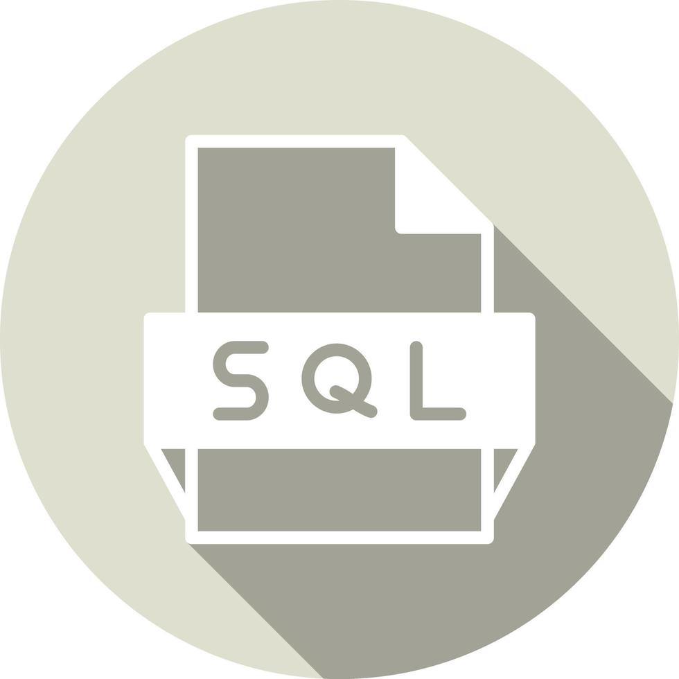 icône de format de fichier sql vecteur