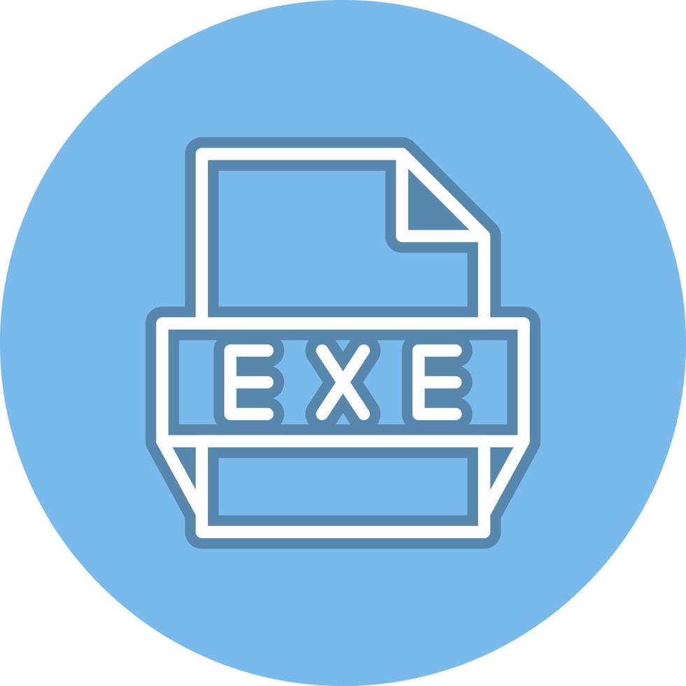 icône de format de fichier exe vecteur