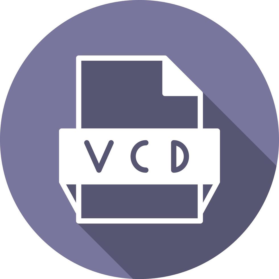 icône de format de fichier vcd vecteur