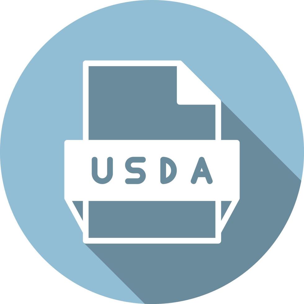 icône de format de fichier usda vecteur