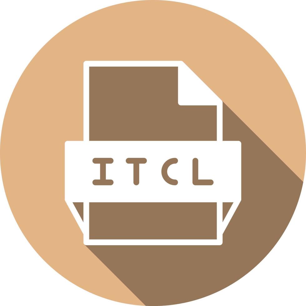 icône de format de fichier itcl vecteur