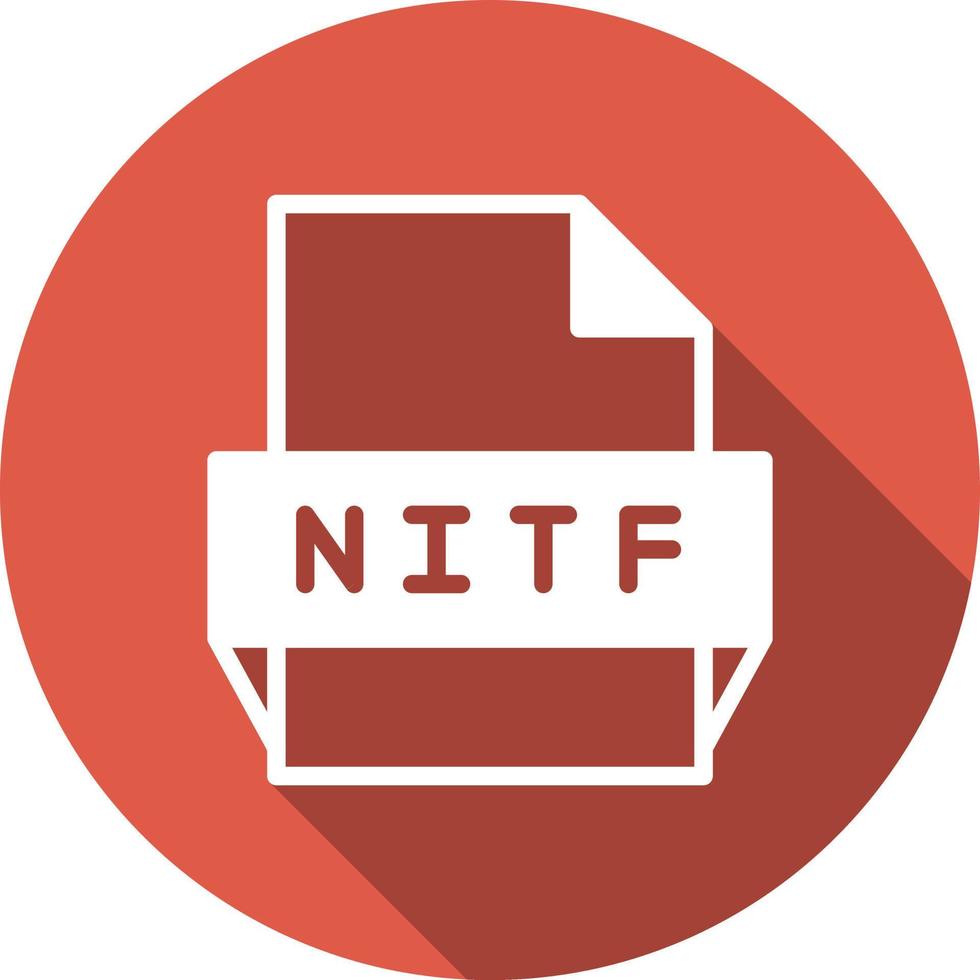 icône de format de fichier nitf vecteur
