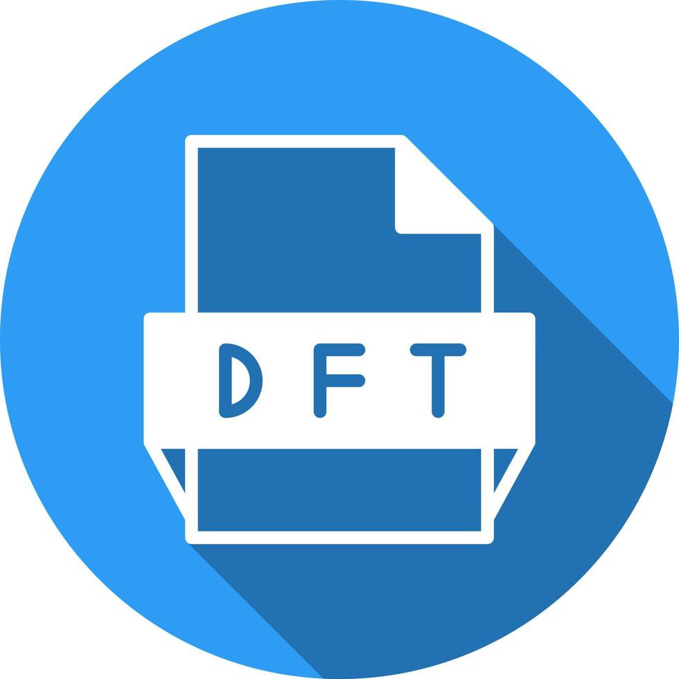 icône de format de fichier dft vecteur