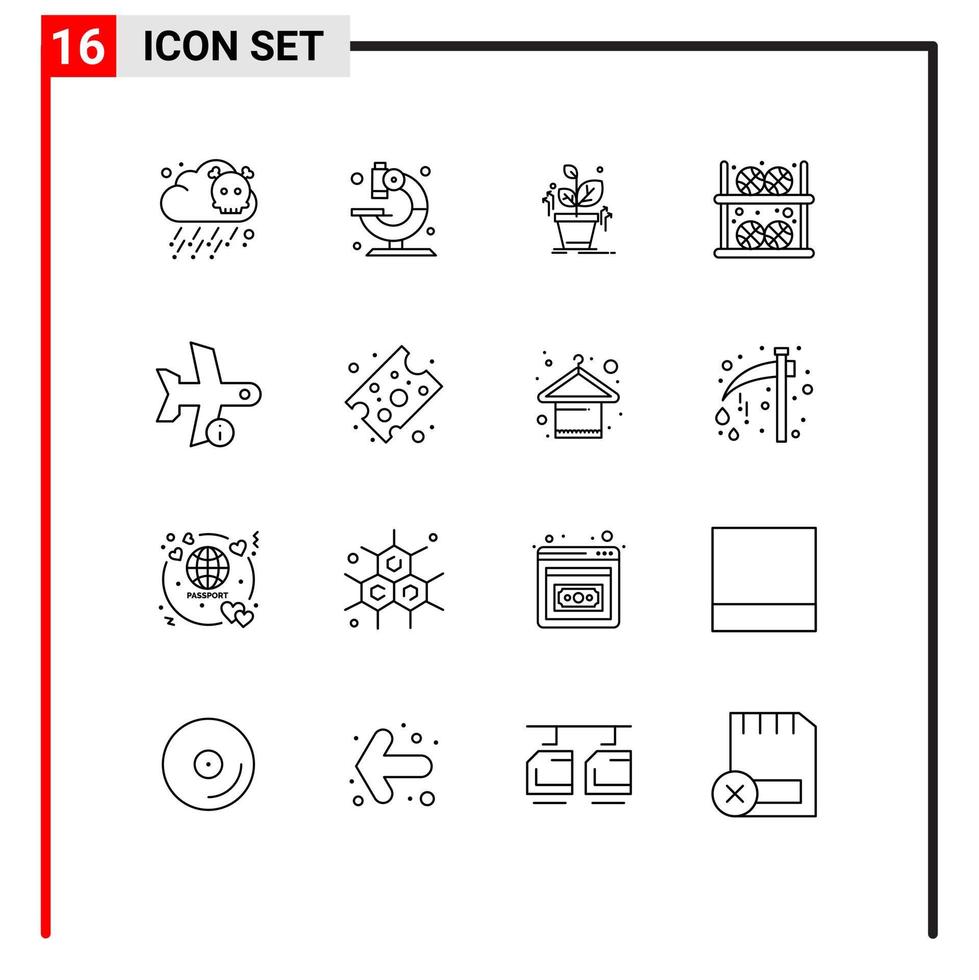 pack de lignes vectorielles modifiables de 16 contours simples d'éléments de conception vectoriels modifiables pour le joueur de basket-ball vecteur