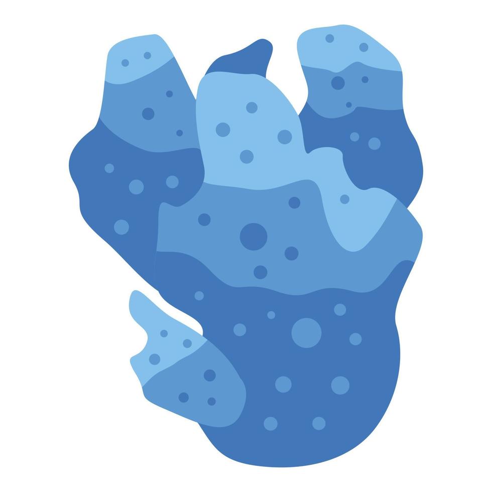 icône de corail bleu d'été, style isométrique vecteur