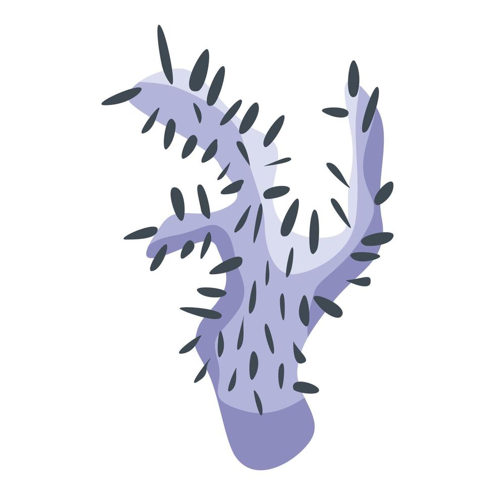 icône de corail végétal, style isométrique vecteur