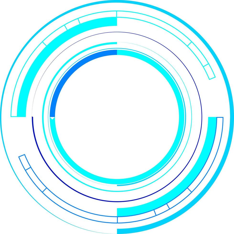 élément de conception de vecteur décoratif cercle tech