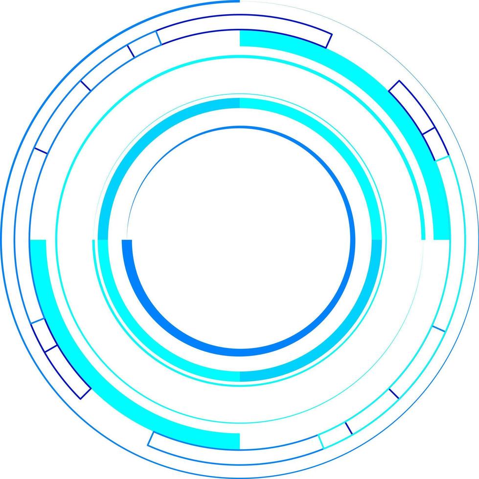 élément de conception de vecteur décoratif cercle tech