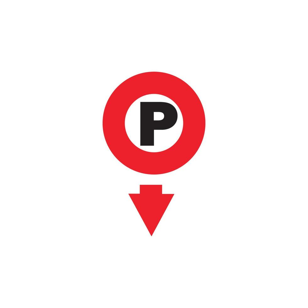 point de carte parking vecteur