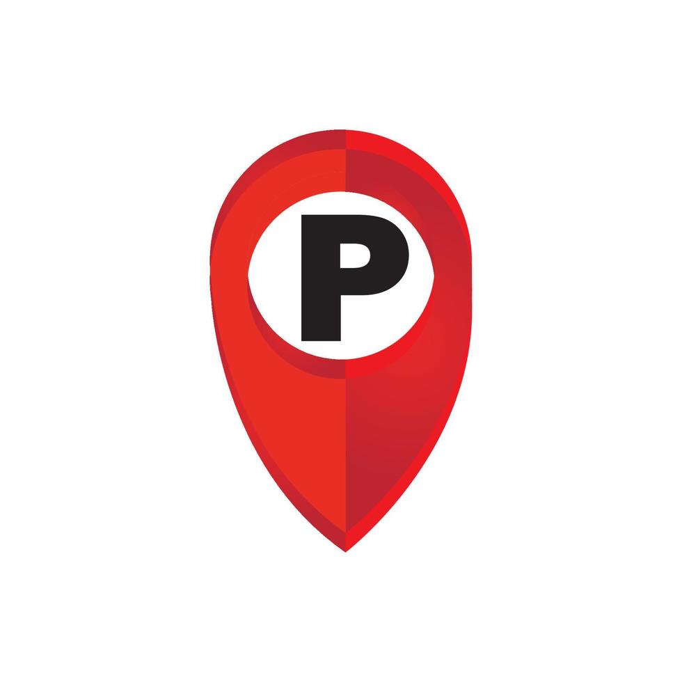 point de carte parking vecteur